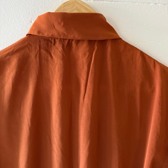 Vintage Rust Orange Embroidered Shirt - Picture 5 of 9
